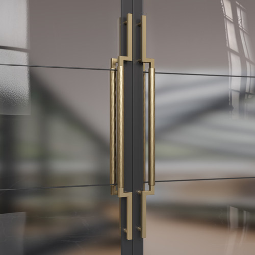 不锈钢玻璃门拉手金色玫瑰金色大门拉手黑色门把手酒店会所大拉手