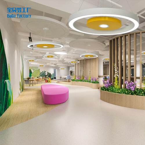 圆形吊灯圆环灯店铺大堂幼儿园圆圈工业风造型灯工程环形灯具