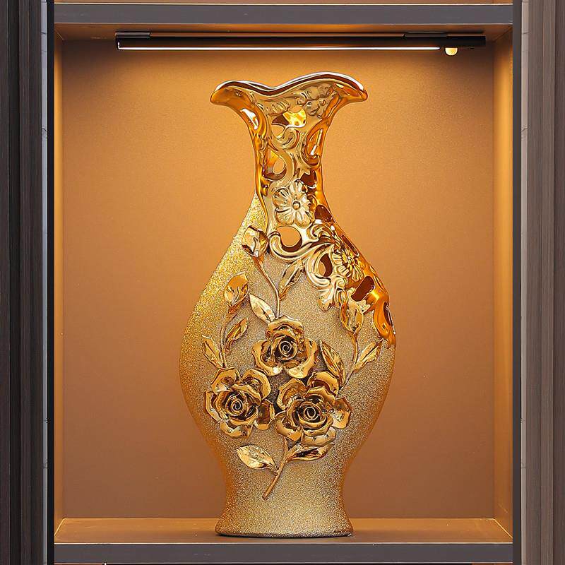 欧式餐桌花瓶摆件插花客厅装饰玄关办公室酒店陶瓷摆设工艺品