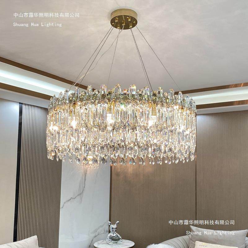后现代时尚客厅轻奢水晶吊灯创意个性LED餐厅灯卧室灯具房间灯饰
