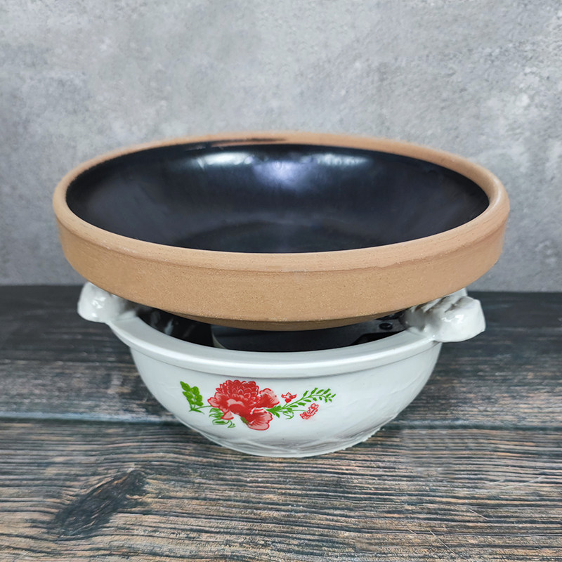 白色陶瓷酒精炉中式复古炉火锅加热炉干锅炉固体液体酒精炉小火炉