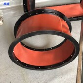 耐高温防火帆布风机软连接 通风管道软接头硅钛布氟胶布耐腐蚀