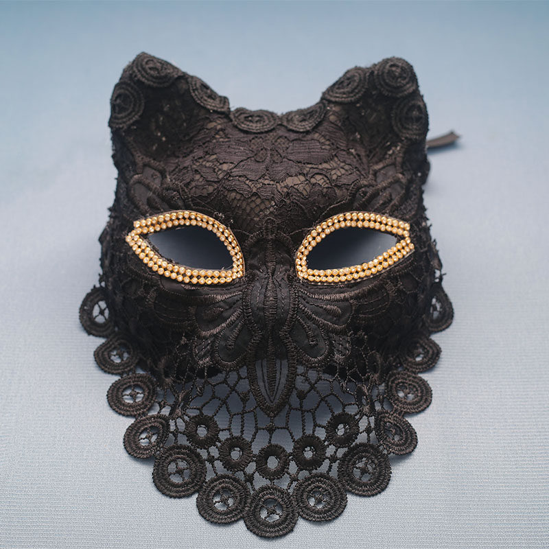 假面舞会万圣节派对狂欢节黑色猫面具蕾丝蒙面舞者舞台复古风妖女,节庆用品/礼品,面具,淘宝优惠券,粉丝福利购,淘宝优惠卷