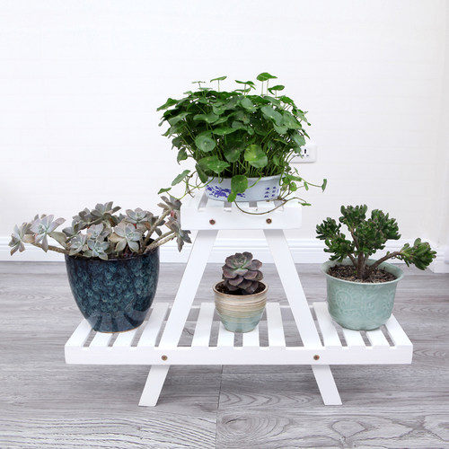 花架子多层室内多肉植物桌面小花托实木田园置物盆架阳台家用窗台