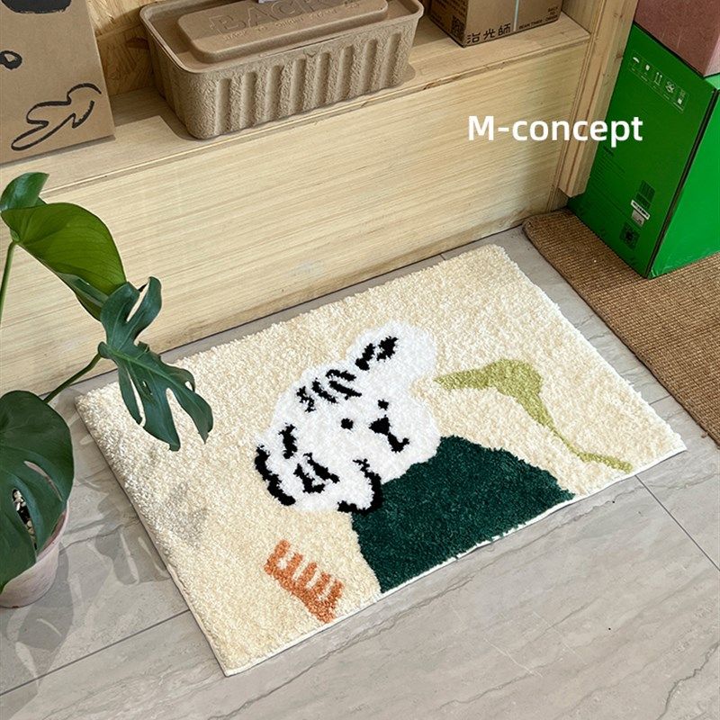 月光集【小奶狗】浴室防滑地垫卡通小狗吸水卫生间植绒地毯儿童,居家布艺,入户地垫,淘宝优惠券,粉丝福利购,淘宝优惠卷