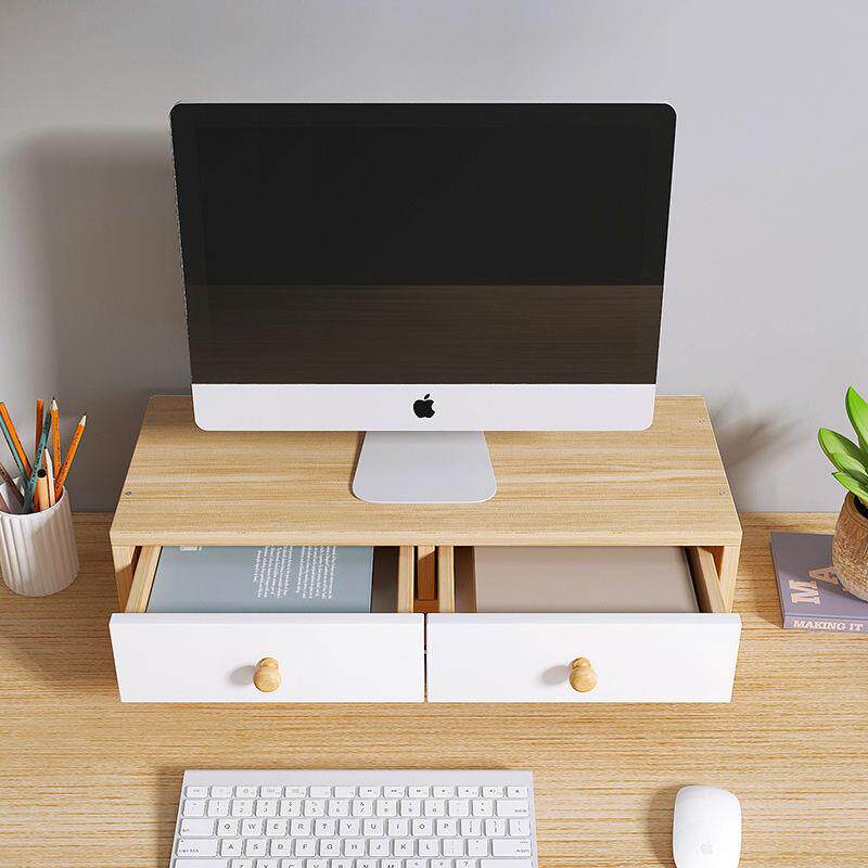 置物架桌面电脑垫显示器屏幕增高架子收纳盒底座办公室书桌整理