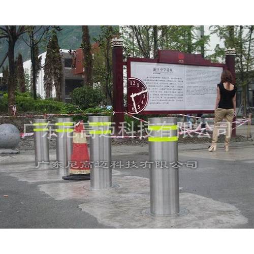 半自动升降柱 步行街升降护柱 防冲撞气压伸降路障 安全升降路桩