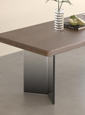 #V字水波纹亚克力桌腿黑色透明渐变色餐桌岛台书桌支架支撑腿桌脚