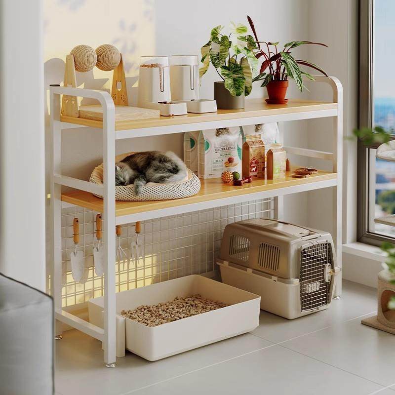 带网格书架书桌收纳置物架桌面多层铁艺架子学生电脑桌桌上洞洞板