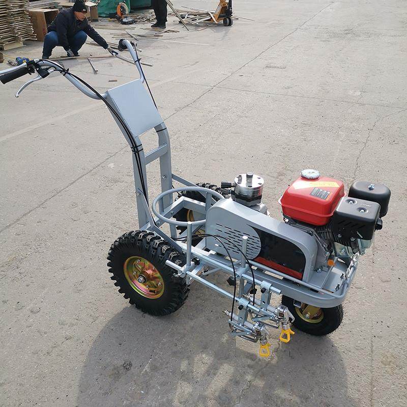 塑胶跑道划线机 操场篮球场用5公分道路划线机 手推式划线车