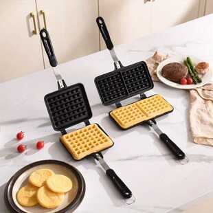 华夫饼模具家用燃气用创意烘焙华夫饼机模具日本格子松饼华夫饼锅