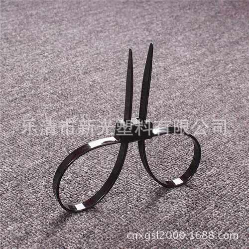 新光双头双扣塑料带尼龙12x700mm两头中间扣一次性塑料捆绑带