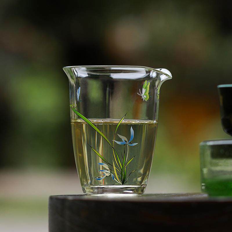 家用创意分茶器玻璃高档透明简约创意主人杯高硼硅耐热茶海公道杯