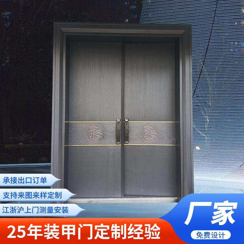 自建房农村别墅大门 可选款式门锁豪华庭院防盗门 现代精雕铸铝门