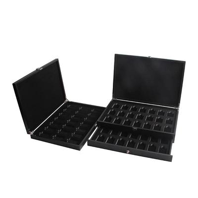 现货木制单层打火机礼盒收纳盒多层42格打火机烟托展示盒收藏盒