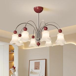 新款 奶油风客厅灯北欧现代简约大气温馨餐厅卧室中山吊灯 浪漫法式