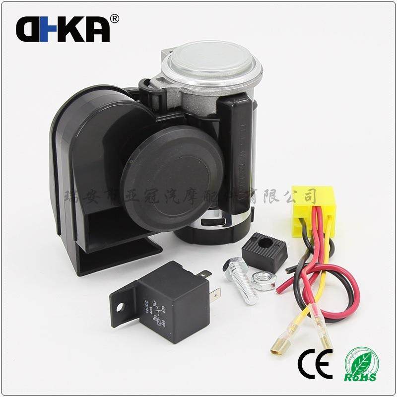 DHKA亚冠-AS077B现货 一体式斜口双音气喇叭气喇叭摩托车改装喇叭