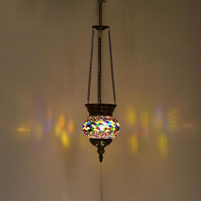 千炼土耳其玻璃吊灯复古异域浪漫餐厅火锅店民宿婚庆装饰单头吊灯