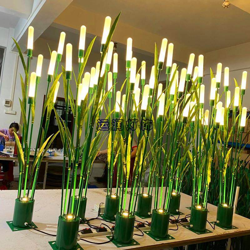 LED亚克力芦苇灯公园地插景观灯户外防水亮化草坪装饰芦苇灯组合
