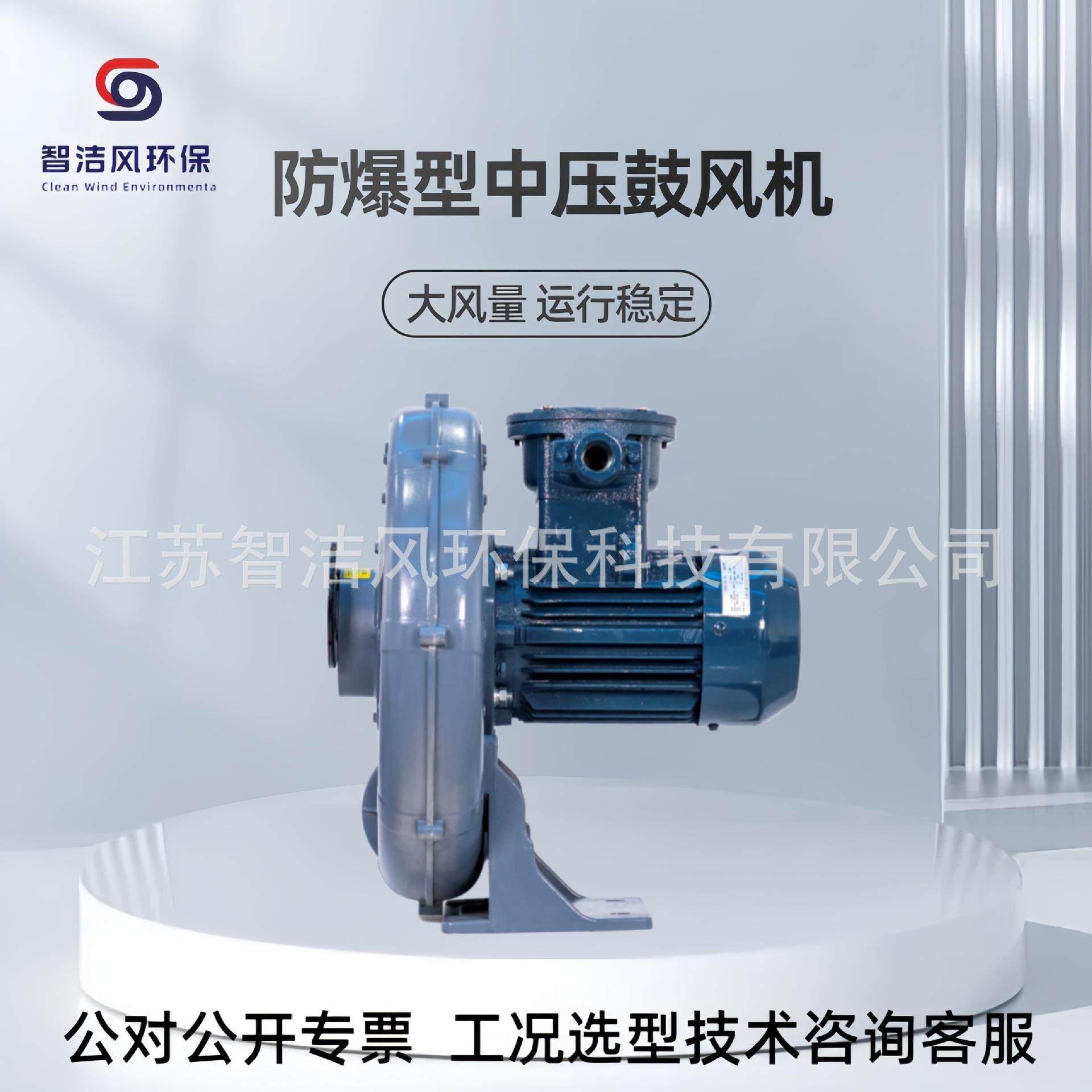 BT4/CT4熔铝炉助燃送风隔爆型中压风机UV炉抽气体防爆防腐鼓风机