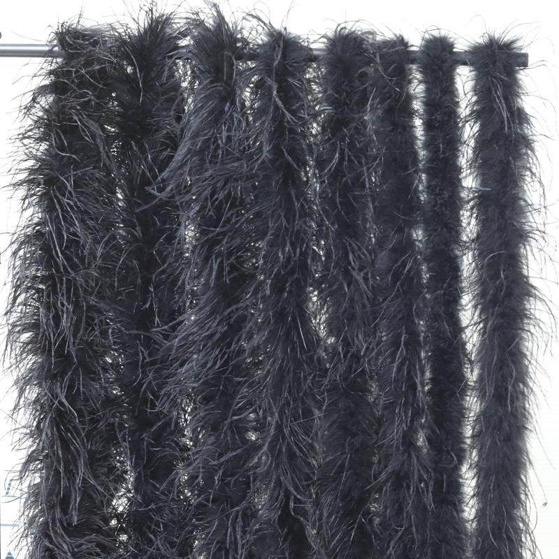 多层加密加粗鸵鸟羽毛条驼鸟毛条舞蹈服礼服时装diy手工服装辅料