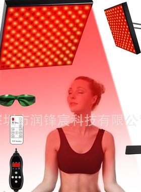 黑色45W理疗灯定时遥控225灯面板红光落地支架双芯660+850灯珠