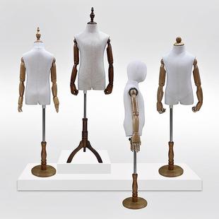 儿童模特带手童装店男女童装小孩拍摄衣架半身道具橱窗展示模特架