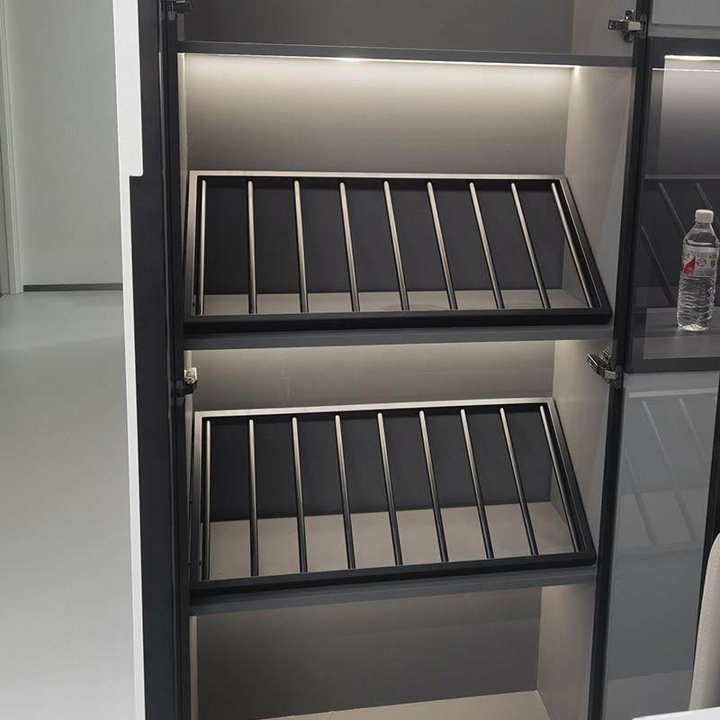 米休里红酒架家用酒柜铁艺斜放酒架酒吧展示架创意酒架可定制多层