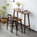 吧台桌家用靠墙高脚长条桌实木简约现代阳台休闲吧台椅窄桌椅组合
