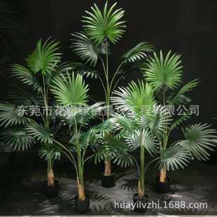 仿真扇葵树棕榈树蒲葵树盆栽室内外人造假树热带植物现货现货