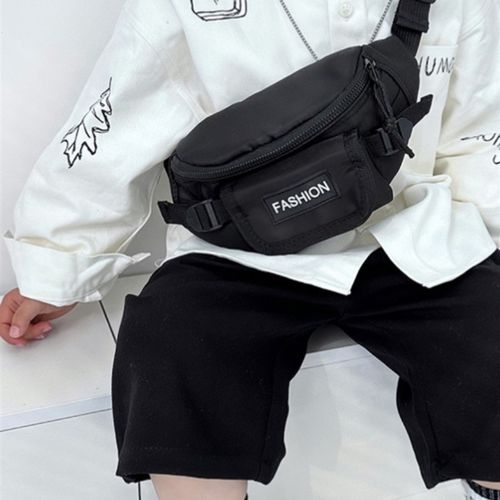 儿童包包男童潮酷单肩斜挎包帅气小童腰包男孩外出小挎包胸包潮童