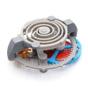 机械钟表内部结构模型 置 陀飞轮工作原理3D打印DIY机芯发条齿轮装