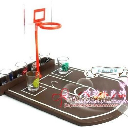 迷你桌面投篮机 喝酒游戏酒具 篮球机带小酒杯 创意玩具 喝酒玩具