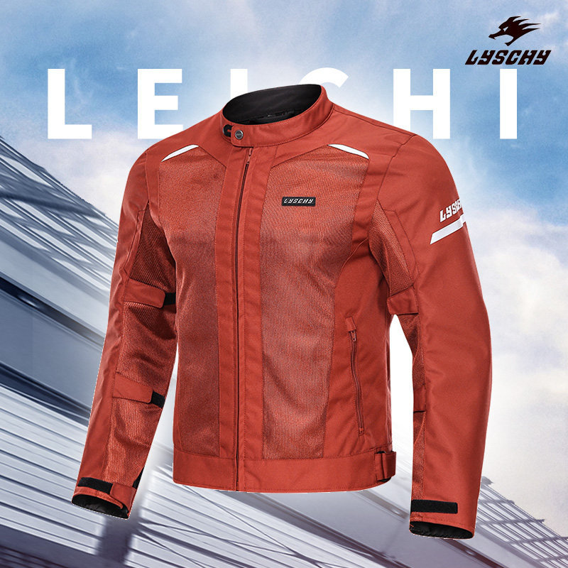 骑士网雷翅摩托车骑行服夏季网眼男女防摔透气机车赛车夹克反光衣