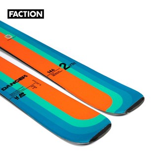 蓝红色滑雪板 带固定器全地形双板自由式 F舞者2.0YTH 2324款