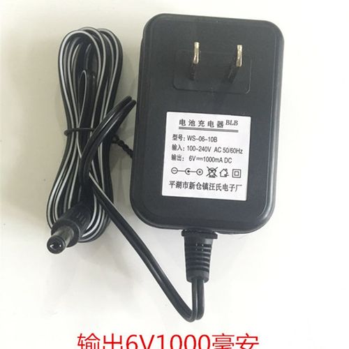 汪氏WS-06-10B儿童四轮遥控电动车充电器6v1000mA小孩童车玩具