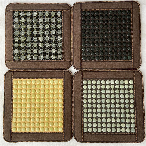 玉石坐垫锗石药王石保健夏季汽车凉坐垫透气耐用办公椅垫通用坐垫