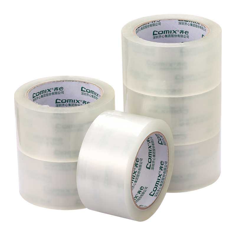 齐心 JT5508-6 封箱胶带55mm*80y*50um(6卷/筒) 高透明
