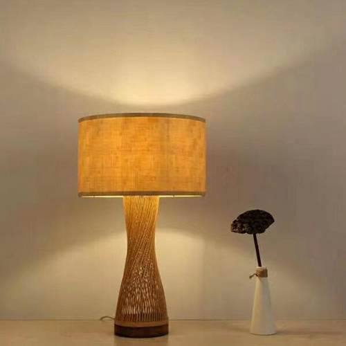 中式竹编竹艺吊灯禅意茶室餐厅灯笼新款农家乐餐厅工程竹筒吊灯