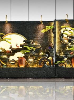 孔雀招财假山喷泉庭院景观鱼池入户外装饰水幕墙屏风循环流水摆件