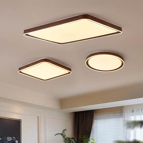 新中式中古风客厅吸顶灯简约现代书房卧室奶油风全光谱中古风灯具