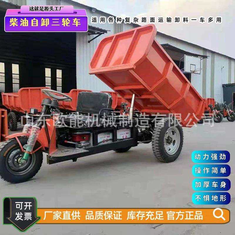 载重王电动三轮车 工地自卸 建筑工程拉砖 混凝土运输 农用翻斗车
