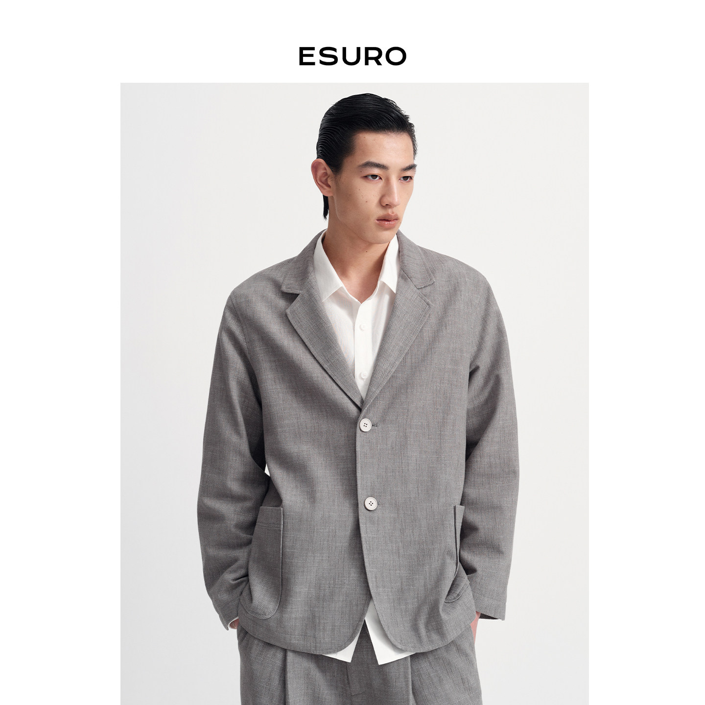 【天然棉麻】男士薄款休闲西服2026春款重磅免洗轻奢质感男装西装