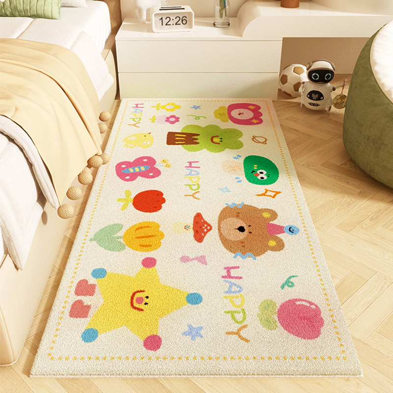 卡通涂鸦卧室地毯床边毯儿童房加厚防摔地垫衣帽间床边过道防滑毯,居家布艺,地毯,淘宝优惠券,粉丝福利购,淘宝优惠卷