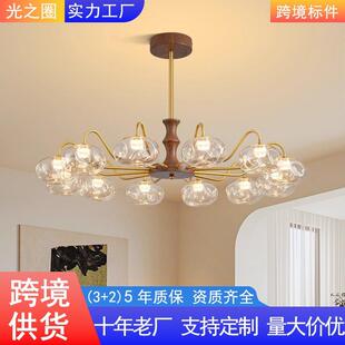 客厅吊灯法式中古风复古2026新款餐厅灯主卧室灯魔豆大厅吊灯1