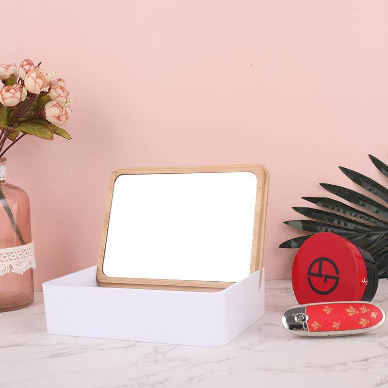 台式桌面可立学生宿舍办公室梳妆镜 收纳盒镜子家用小型化妆镜,鲜花速递/花卉仿真/绿植园艺,割草机/草坪机,淘宝优惠券,粉丝福利购,淘宝优惠卷