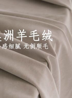 澳洲羊毛绒布料沙发套绒布丝绒面料丝绒绒布做手工奶油绿色高克重