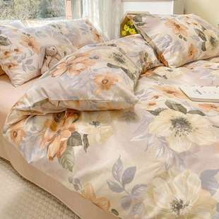 美式纯棉100被套单件夏季200230单双人被罩床单220240被单