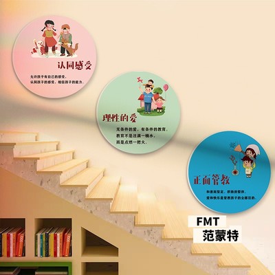 园长之家教室布置楼道环创文化墙贴画幼儿园楼梯墙面立体装饰墙贴