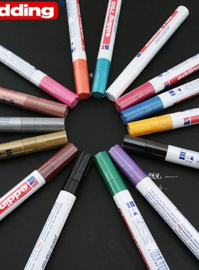 艾迪edding750油漆笔金属不锈钢记号笔补漆笔钢板记号笔线条2-4mm